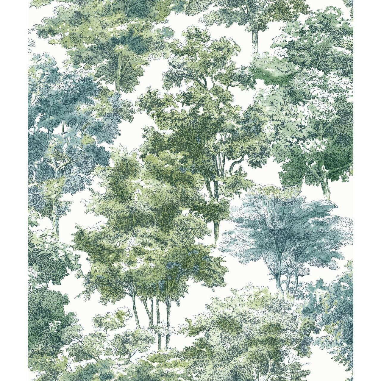 RoomMates Old World Trees Peel & Stick Wallpaper